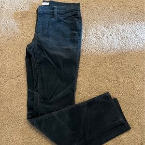 Dark green/dark blue corduroy skinny jeans